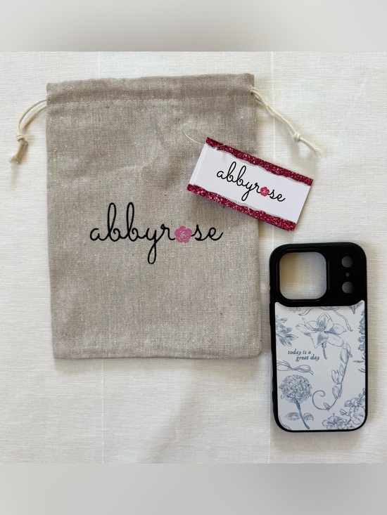 Abby Rose Other - Abby Rose Floral MagSafe iPhone 17 Pro Case Blue White Great Day Affirmation NWT